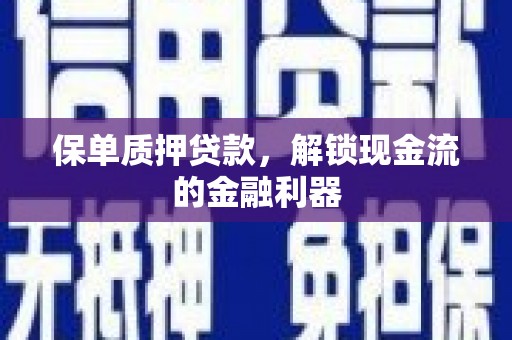 番路保单质押贷款，解锁现金流的金融利器