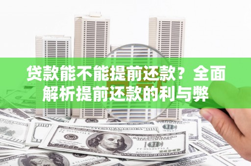 番路贷款能不能提前还款？全面解析提前还款的利与弊