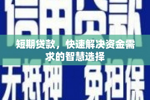 番路短期贷款，快速解决资金需求的智慧选择