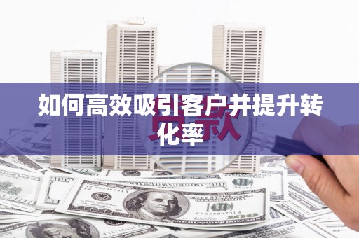 番路如何高效吸引客户并提升转化率