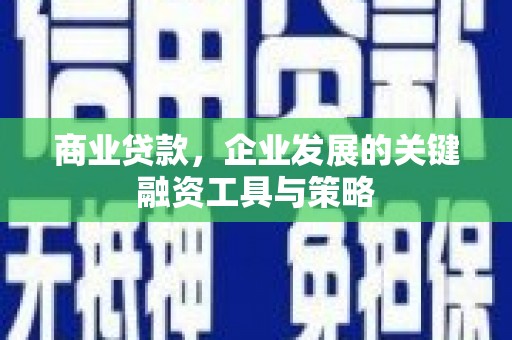 番路商业贷款，企业发展的关键融资工具与策略