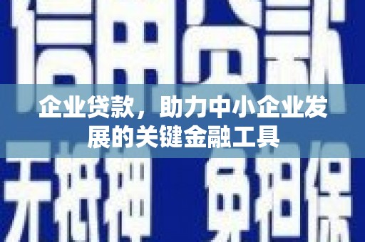 番路企业贷款，助力中小企业发展的关键金融工具