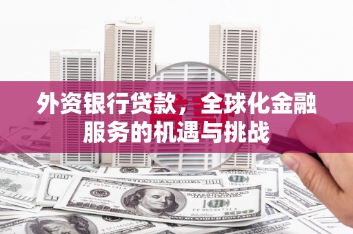 番路外资银行贷款，全球化金融服务的机遇与挑战