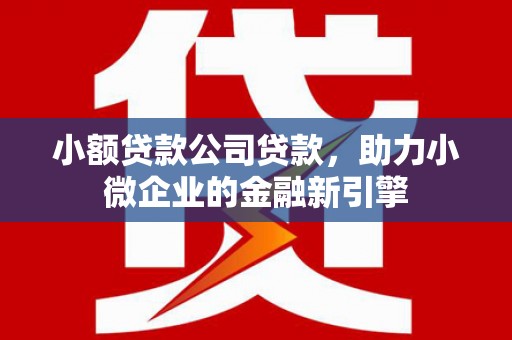 番路小额贷款公司贷款，助力小微企业的金融新引擎