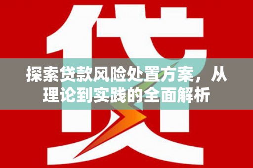 番路探索贷款风险处置方案，从理论到实践的全面解析