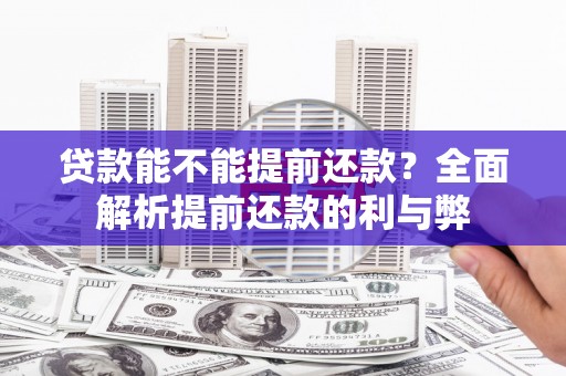 番路贷款能不能提前还款？全面解析提前还款的利与弊