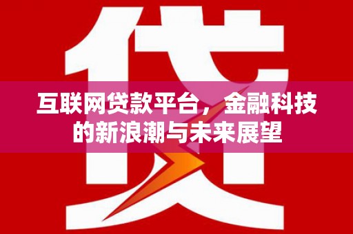 番路互联网贷款平台，金融科技的新浪潮与未来展望