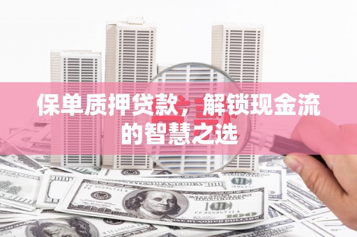 番路保单质押贷款，解锁现金流的智慧之选